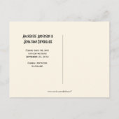 メイソンの瓶ワイルドフラワーズ木製ボードの日付を保存 案内ポストカード (裏面)