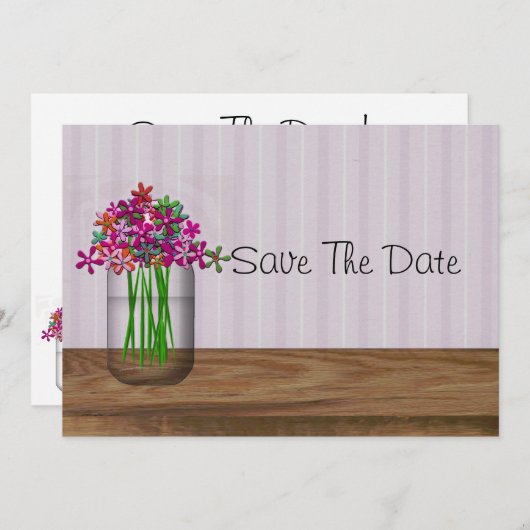 メイソンの花びんが日付を保存 セーブザデート (正面/裏面)