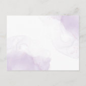 メイソンエレガント・ジャーのフローラに紫色の花結婚 案内ポストカード (裏面)