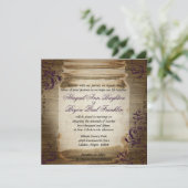 メイソンジャルパープルスクエア結婚式招待状 招待状 (スタンド正面)