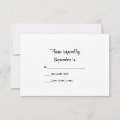 メイソンジャルホワイトデイジーカントリーウェディングRSVPカード 出欠カード (裏面)