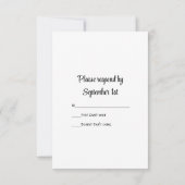 メイソンジャルホワイトデイジーカントリーウェディングRSVPカード 出欠カード (裏面)