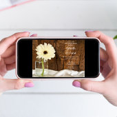 メイソンジャルホワイトデイジーバーンポスト結婚ズブランチ 招待状