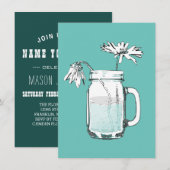 メイソンジャーとデイジー 招待状 (正面/裏面)