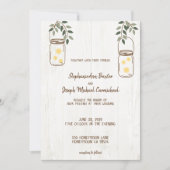 メイソンジャーとホタルのナチュラルウェディング招待状 招待状 (正面)