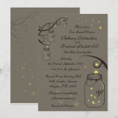 メイソンジャーとホタルのラテ - 素敵すぎる！ 招待状 (正面/裏面)