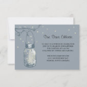 メイソンジャーとホタルの結婚式の受付 招待状 (正面)