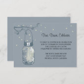 メイソンジャーとホタルの結婚式の受付 招待状 (正面/裏面)