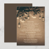 メイソンジャーとホタルの結婚案内カード エンクロージャーカード (正面/裏面)