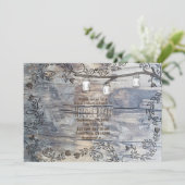 メイソンジャーとラブバードのルースティックブランチ招待状 招待状 (スタンド正面)