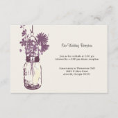 メイソンジャーとワイルドフラワーの結婚式の披露宴 エンクロージャーカード (正面)