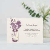 メイソンジャーとワイルドフラワーの結婚式の披露宴 エンクロージャーカード (スタンド正面)