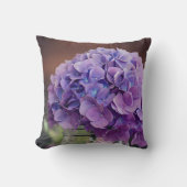 メイソンジャーの写真に紫紫紫紫紫紫紫紫紫紫紫紫紫陽花 クッション (正面)
