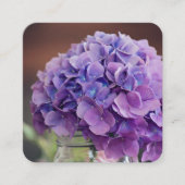 メイソンジャーの写真に紫紫紫紫紫紫紫紫紫紫紫紫紫陽花 スクエア名刺 (正面)