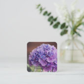 メイソンジャーの写真に紫紫紫紫紫紫紫紫紫紫紫紫紫陽花 スクエア名刺 (スタンド正面)