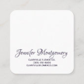 メイソンジャーの写真に紫紫紫紫紫紫紫紫紫紫紫紫紫陽花 スクエア名刺 (裏面)