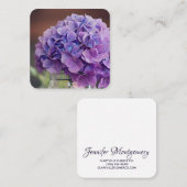 メイソンジャーの写真に紫紫紫紫紫紫紫紫紫紫紫紫紫陽花 スクエア名刺 (正面/裏面)