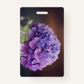 メイソンジャーの写真に紫紫紫紫紫紫紫紫紫紫紫紫紫陽花 バッジ (裏面)