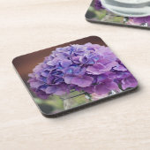 メイソンジャーの紫紫紫紫紫紫紫紫紫紫陽花自然写真 コースター (左側)