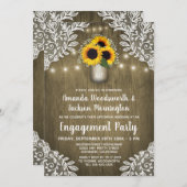 メイソンジャーひまわりエンゲージメントパーティー招待状 招待状 (正面/裏面)
