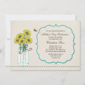 メイソンジャーアレンジメントマザーズデイ招待状 招待状 (正面)