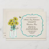 メイソンジャーアレンジメントマザーズデイ招待状 招待状 (正面/裏面)