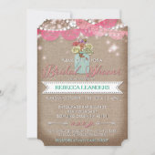 メイソンジャーカントリーバラブライダルシャワー招待状 招待状 (正面)