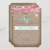 メイソンジャーカントリーバラブライダルシャワー招待状 招待状 (正面/裏面)