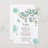 メイソンジャーガーデンウェディングレセプション プログラムカード エンクロージャーカード (正面/裏面)