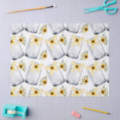 メイソンジャーサンフラワー素朴フラワーティッシュペーパー 薄葉紙 (クラフト)