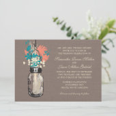 メイソンジャースとワイルドフラワーズブライダルシャワー 招待状 (スタンド正面)