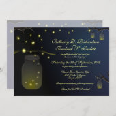 メイソンジャースアンドホタル結婚式招待状 招待状 (正面/裏面)