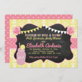 メイソンジャースイートレモネードベビーシャワー招待状 招待状 (正面/裏面)