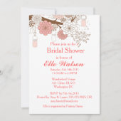 メイソンジャースブライダルシャワー、ベビーシャワー招待状 招待状 (正面)