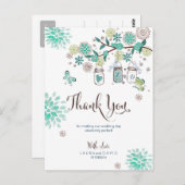 メイソンジャース庭園の結婚式 |サンキューカード ポストカード (正面/裏面)