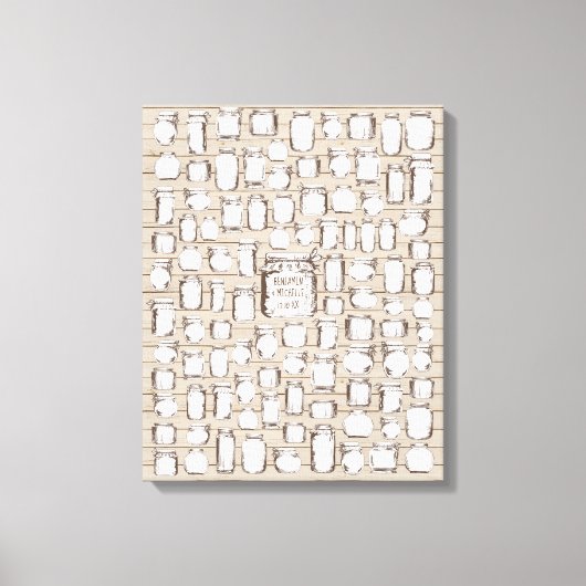 メイソンジャース – 100シグネチャーキャンバスゲストブック キャンバスプリント (正面)