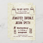 メイソンジャーズカントリースワールズ結婚式招待状 招待状 (正面/裏面)