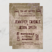 メイソンジャーズヴィンテージカントリーウエディング招待状 招待状 (正面/裏面)