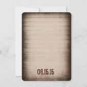 メイソンジャーズ素朴カントリーウッド結婚式招待状 招待状 (裏面)