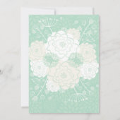 メイソンジャーミントフローラ開花誕生日パーティー招待状 招待状 (裏面)