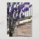 メイソンジャーラベンダーポーチ結婚式招待状 招待状 (正面/裏面)