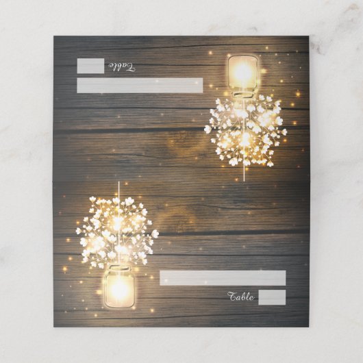 メイソンジャーラ白熱［赤熱］光を放つイトフローラ座席表 プレイスカード (外部開封)