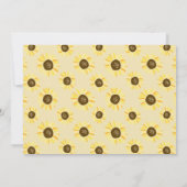 メイソンジャールとイエローサンフラワーズブライダル 招待状 (裏面)