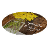 メイソンジャールとイエローデイジーズカントリーバ結婚ンズ カッティングボード (角)