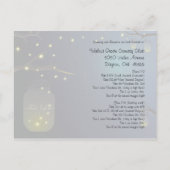 メイソンジャールとホタルをダスク結婚式招待状 インビテーションポストカード (裏面)