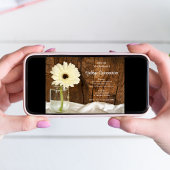 メイソンジャールとホワイトデイジークインセアニラ招待状 招待状