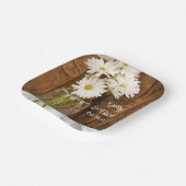 メイソンジャールとホワイトデイジーズバ結婚ンズ ペーパープレート (傾斜あり)