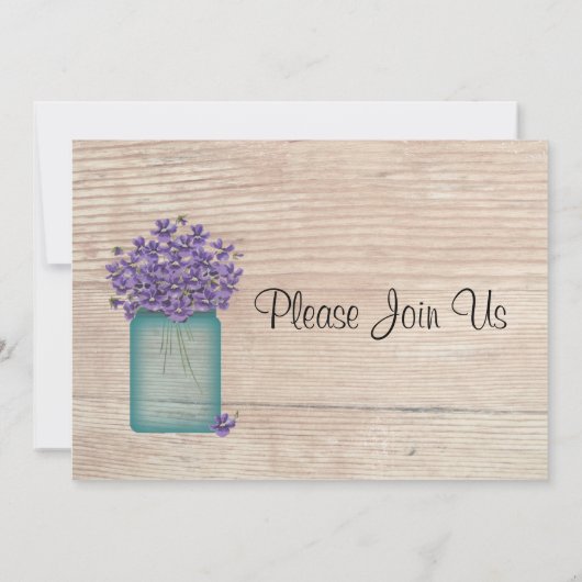 メイソンジャールオブヴィオレーツ結婚式招待状 招待状 (裏面)