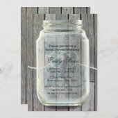 メイソンジャールタイイングザノットバーンウッドブライダルシャワー 招待状 (正面/裏面)