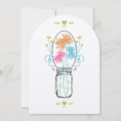 メイソンジャールピンクコーラルライムアクアフローラズ 招待状 (裏面)